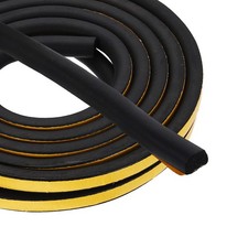 16.4FT Solid Rubber Weather Stripping, Self Adhesive EPDM Seal Strip