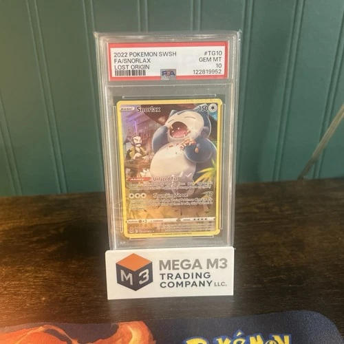 Pokemon Snorlax Lost Origin Ultra Rare Card TG10/TG30 Psa 10