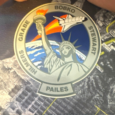NASA Space Shuttle Program Mission Patch Grabbe Bobko Stewart Hiers Pailes
