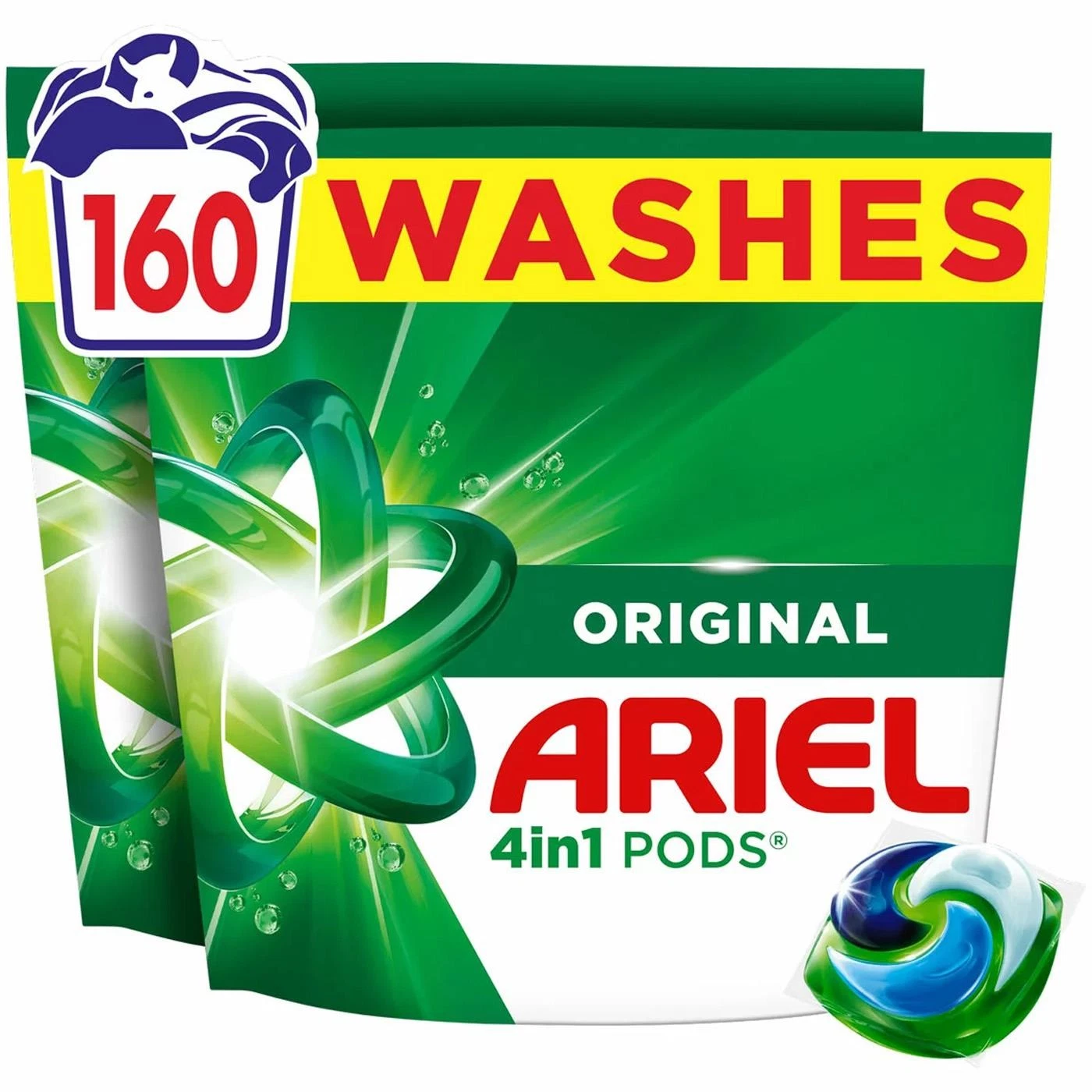 Ariel 4 in 1 Original Wash Pod Laundry Detergent Power Washing Pack - Thumbnail 2