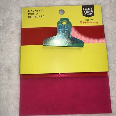 Magnetic Photo Clipboard Craft Kids Locker Refrigerator Magnet  Size 4.5x4.5 