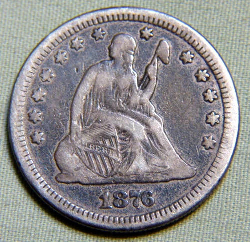 1876 United States Seated Liberty Carson City Silver Quarter - Lot 1731