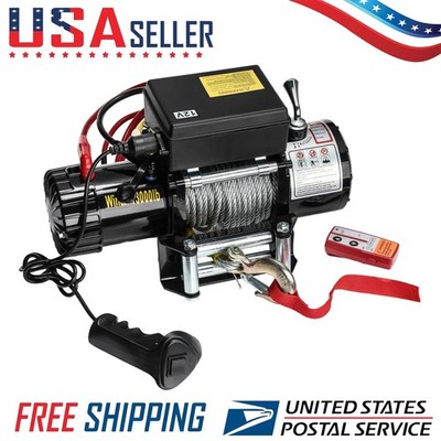 12V 13000LBS Kit Electric Winch Steel Rope Truck For Jeep 13000LB Trailer Towing