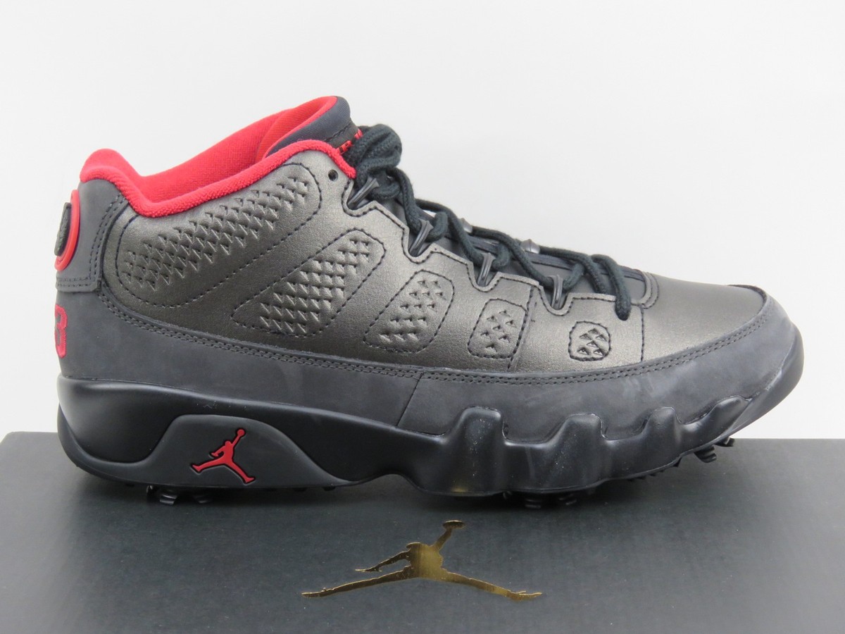 SZ 8.5 Jordan 9 Retro Men Low Golf Shoes Waterproof Spiked Grey