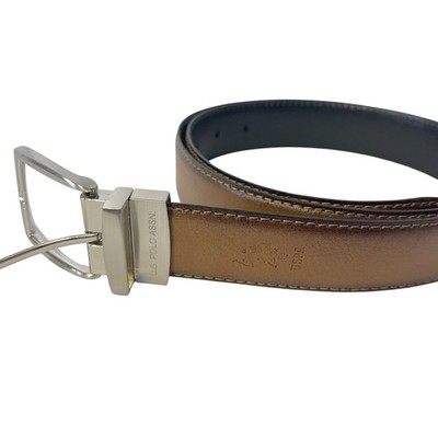 USPA U.S. Polo Reversible Belt Men's Sz L 38-40 Brown Black Beautiful