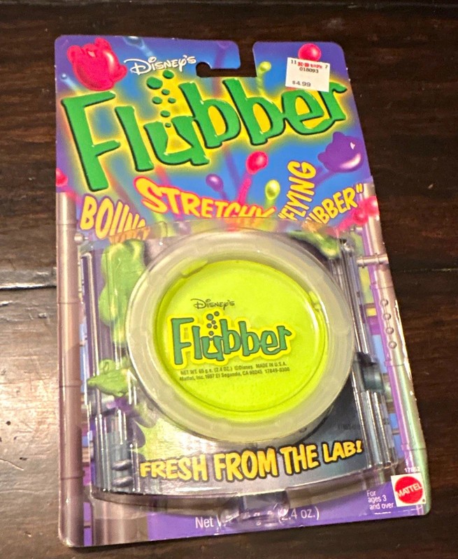Mattel Disney Flubber Stretchy Flying Rubber Toy "Fresh From the Lab!"