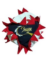 World Footbag Shark Hacky Sack Black/Red/White Sand Filled BNWT