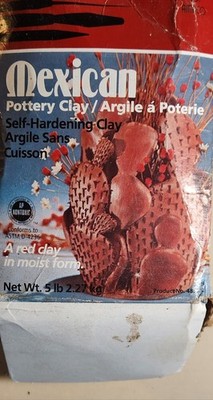 AMACO Mexican Pottery Clay Self Hardening Red Clay 5 lb Block, MPN 48652J