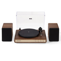 Crosley C65 Turntable & Speakers Walnut Bluetooth Vinyl Record Player