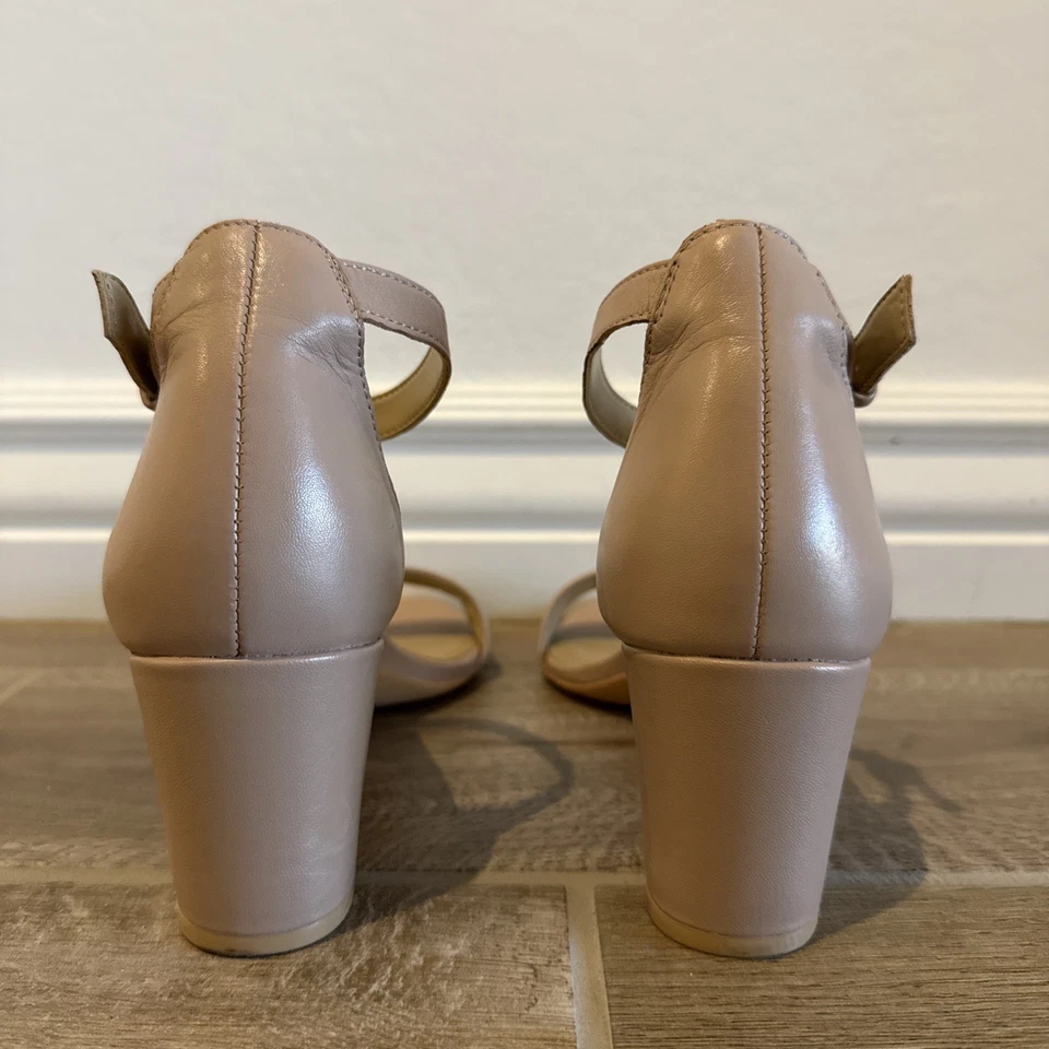 Sandalias Naturalizer Vera de cuero ópalo ancho nude con correa al tobillo para mujer talla 8,5 Foto 3 de 4