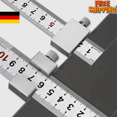 Steel Ruler Positioning Block Woodworking Measuring Tool