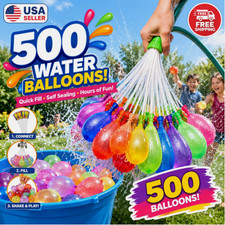500 Water Balloons Quick Fill Self Sealing Summer Splash Party Garden Kids Toy