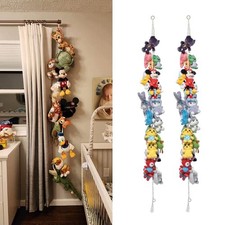 80" 2 Pack Cotton Hanging Storage Chain for Stuffed Animals Storage Multicolor