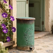 Retro Trash Can with Lid 4.5 Gal Vintage Kitc...