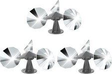 3 PCS Bird Scare Reflective Device Bird Reflector W/ Plastic Base Outside Keep