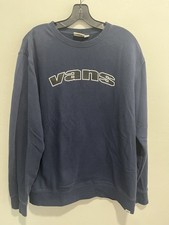 Vans Men s Navy Blue Sweatshirt Size Large Long Sleeve Crew Neck Pullover