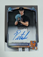 Peter Kussow 2025 Bowman Draft Chrome 1st Bowman Auto Mets On-Card Autograph