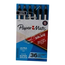 36 Pens Paper Mate InkJoy Retractable Ballpoint Pen 300RT Black Ink 1.0mm