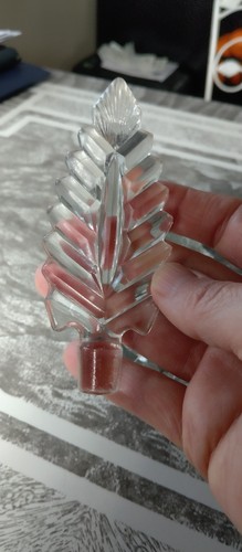 Bottiglia profumo vintage in vetro piuma/ventilatore - Foto 5 di 6
