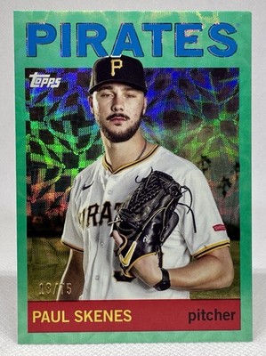 Paul Skenes #43 - 2025 Topps Archives Aqua Scope Foilboard /75 SSP Pirates
