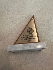 1994 Math Counts Honorable Mention Trophy Wood 