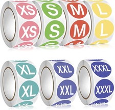 3500 PCS Clothing Size Stickers T-Shirt Size Labels 1 Inch round Self Adhesive S
