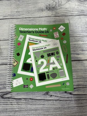 Dimensions Math Teacher's Guide 2A Grade 2 Homeschool Curriculum Spiral Bound