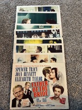 Vintage Movie Lobby Cards (8) "Father of the Bride" 1950 Spencer Tracy
