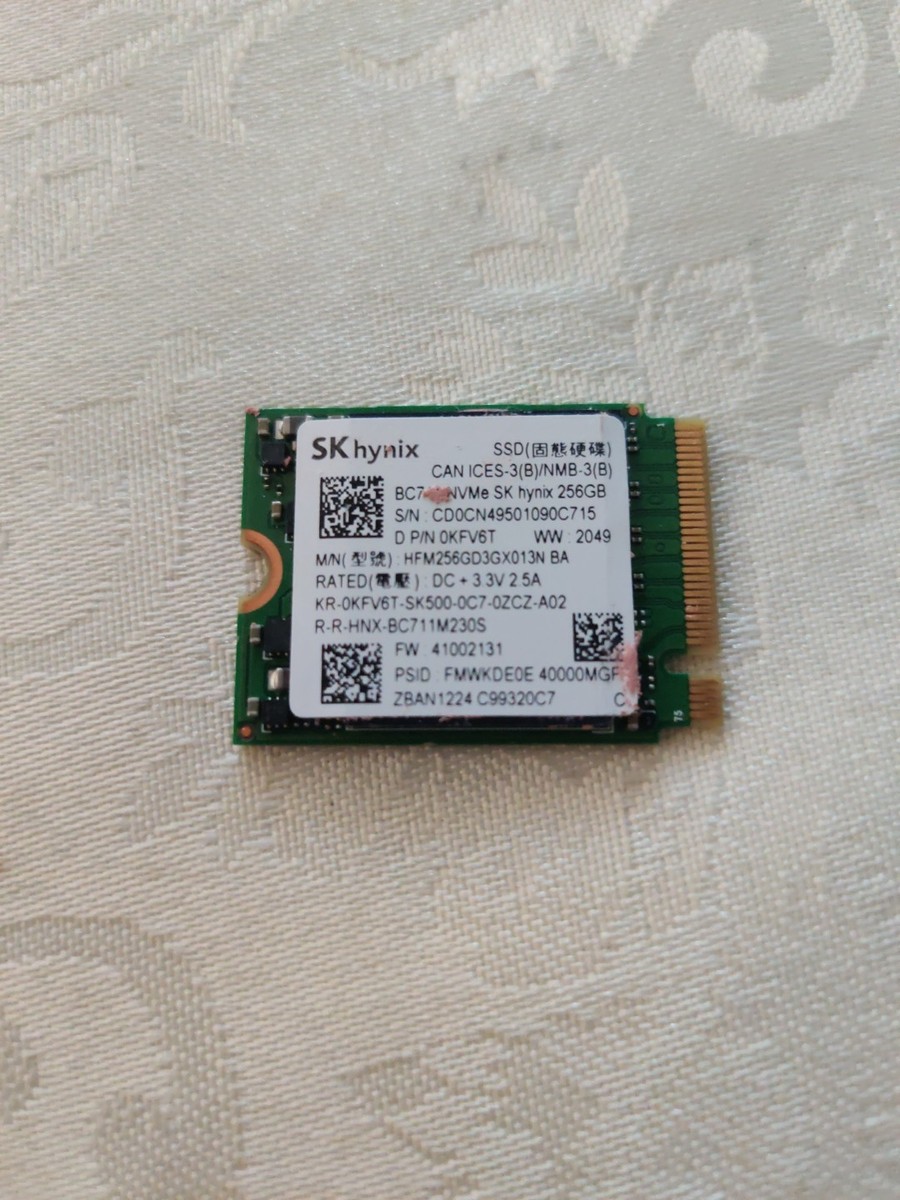 SK Hynix BC711 HFM256GD3GX013N 256GB NVMe PCIe M.2 2230 SSD KFV6T