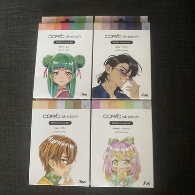 (4) Copic Sketch 28 Manga Drawing Set Markers & Multiliner NEW Made In Japan