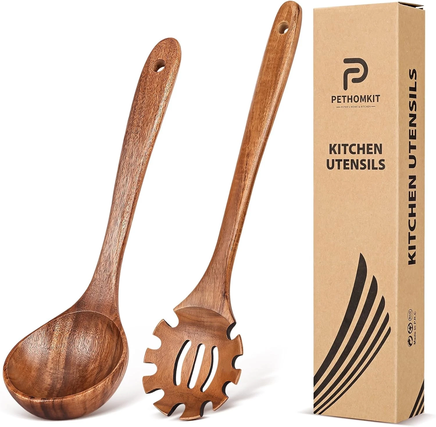 Wooden Spoons for Cooking,2 Pcs Wooden Utensil Set of Soup Ladle &Spaghetti Past
Opens in a new wind