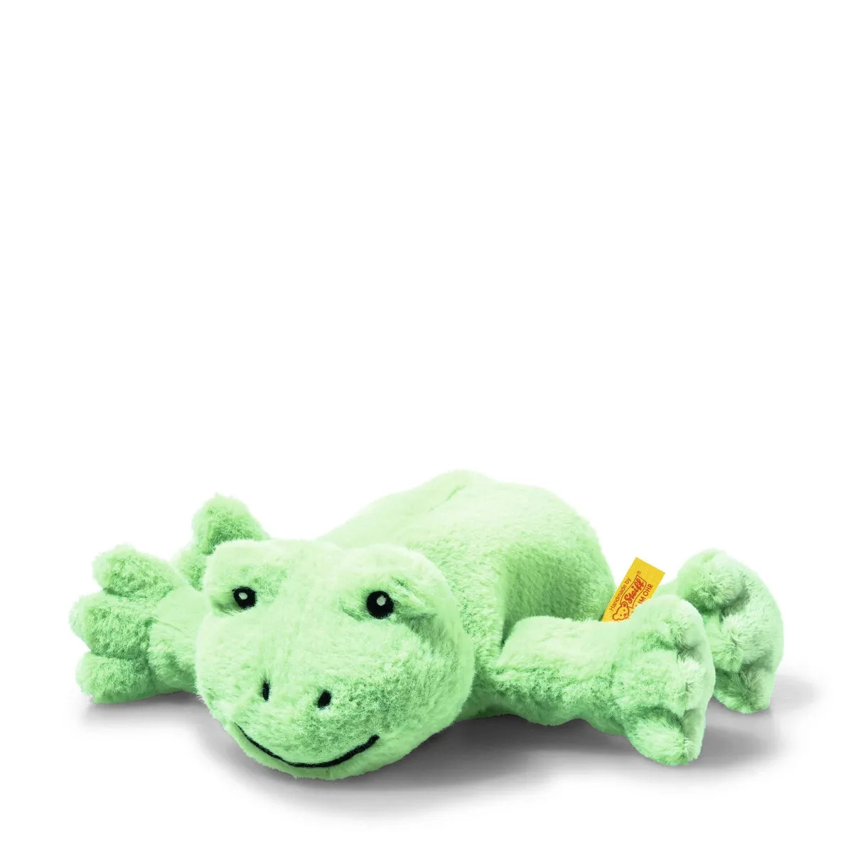 Steiff 242618 Soft Cuddly Friends Floppy Cappy Frog Green Laying Plush Toy