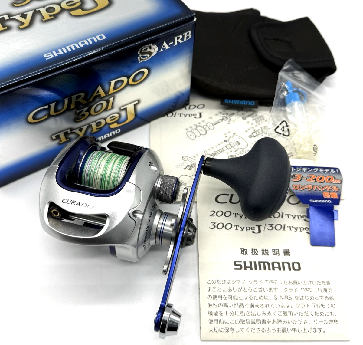 SHIMANO 09 CURADO 301 Type J Left Hand Bait Casting Reel In Box