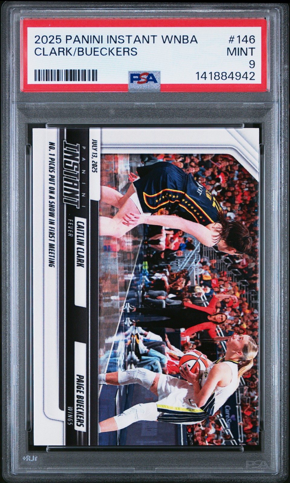 2025 PANINI INSTANT WNBA #146 CAITLIN CLARK/PAIGE BUECKERS PSA 9