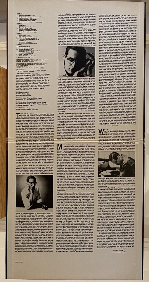 Bill Evans The Village Vanguard Sessions Vinyl 2 LP Milestone 47002 Near Mint - Image 4 of 4