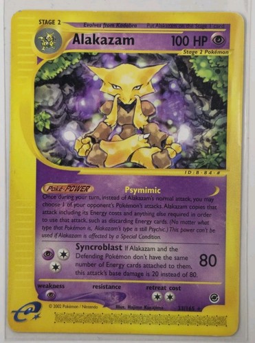 Pokémon TCG Alakazam 33/165 Expedition Uncommon 2002 LP - Picture 2 of 3