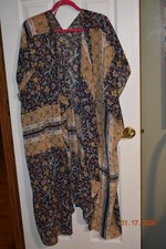 WOMEN KIMONO BEACH COVER UP MULTI COLOR SIZE M/L