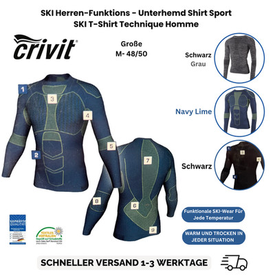 SKI Herren-Funktions - Unterhemd Shirt Sport SKI T-Shirt Technique Homme