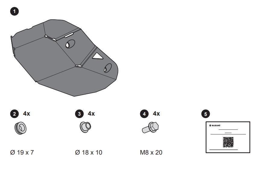 NEW 2025 2026 Genuine Suzuki DR-Z 4S/SM Aluminum Skid Plate 42500
