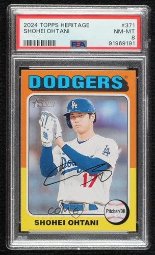 2024 Topps Heritage Shohei Ohtani #371 PSA 8