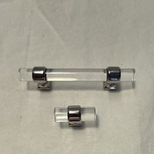 Acrylic and Chrome Drawer Pull 1 Set