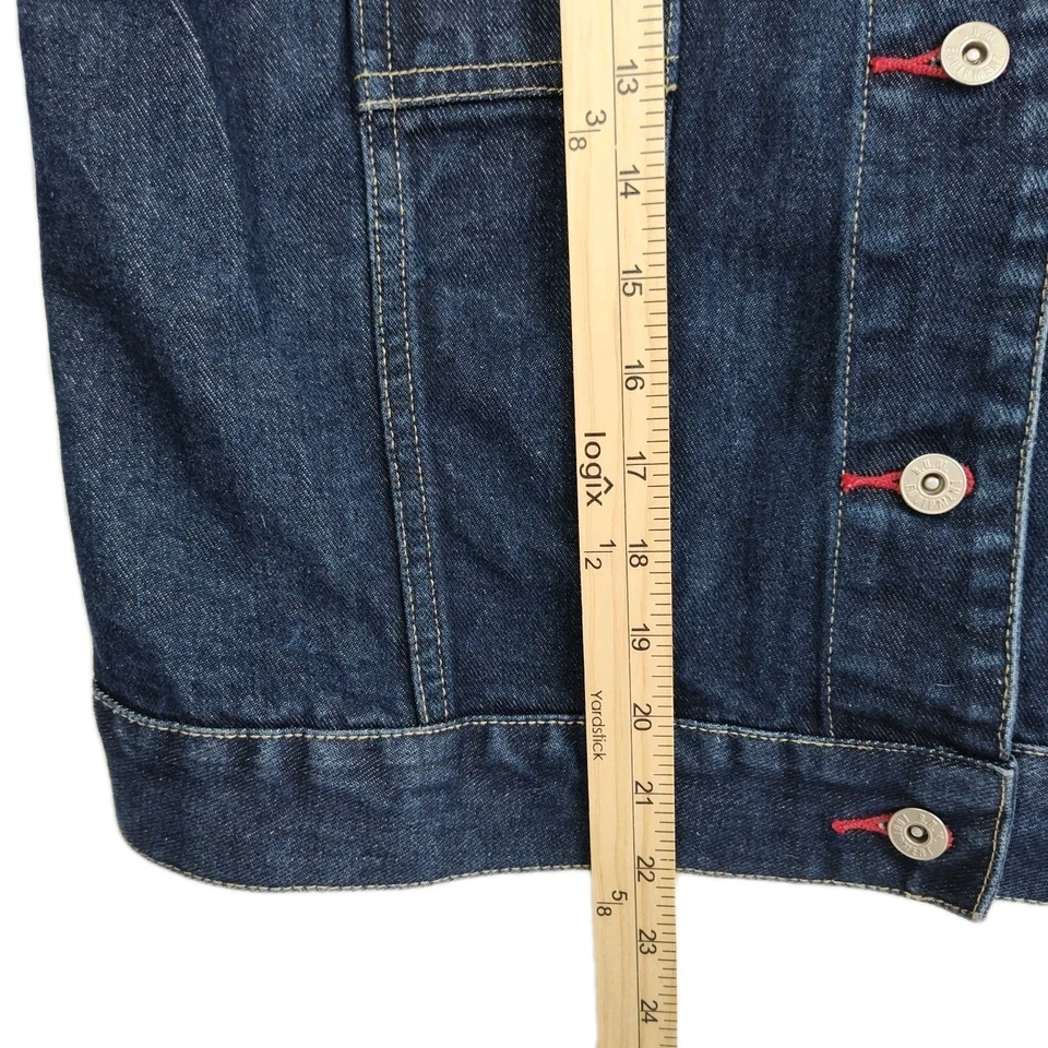 🔥🔥🔥B.U.M. Equipment Jeans Mujer Chaleco Vaquero, Grande, Bolsillo y Botón Acentos Foto 3 de 4