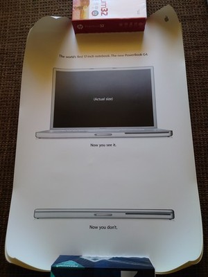 Original Vintage Apple PowerBook G4 Laptop  Poster - Excellent Condition