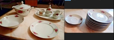 Mitterteich Bavaria Porzellan Großes Kaffee-/Tee Set 21-teilig mit Goldrand!
