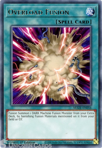MAZE-EN056 Overload Fusion :: Rare 1st Edition Mint YuGiOh Card