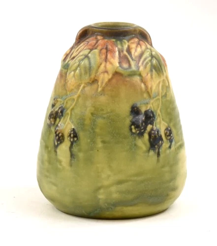 Roseville Pottery Blackberry Vase, Shape 569-5"