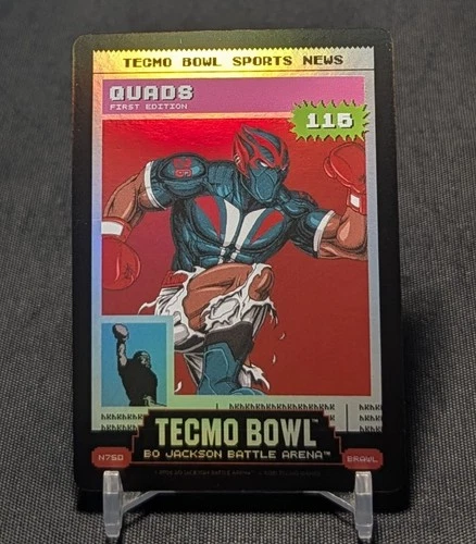 Saquon Barkley QUADS Tecmo Bowl News Battlefoil 2026 Bo Jackson Battle Arena