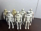 VINTAGE KENNER STAR WARS 1977 STORMTROOPER ARMY LOT OF 7 FIGURES HK 2 AND 3 LINE