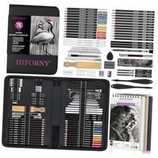 HIFORNY 76 PCS Drawing Set Sketching Kit,Sketch Pencils Art Supplies with