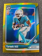🌟 2024 Panini Donruss Optic Tyreek Hill GOLD Prizm #10/10- Jersey #! Dolphins